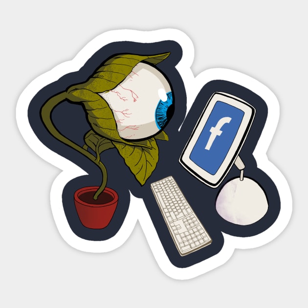 A Facebook Addict Sticker by dreamland